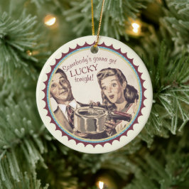 Ornamento De Cerâmica Casamento sortudo cozinhar de fogão de pressão