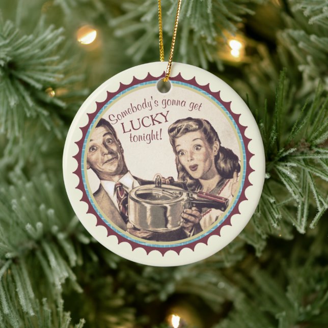 Ornamento De Cerâmica Casamento sortudo cozinhar de fogão  de pressão (Árvore)