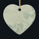Ornamento De Cerâmica Casamento Vintage Floral Vine Azul<br><div class="desc">Ilustração elegante de uma fronteira de vinha floral sobre um fundo de cor azul e bege. Este design também é fornecido em muitos outros produtos de modelo e pode ser colocado em qualquer outro produto Zazzle que você quiser. Entre em contato comigo em mshake5918@yahoo.com para obter designs personalizados. Siga o...</div>