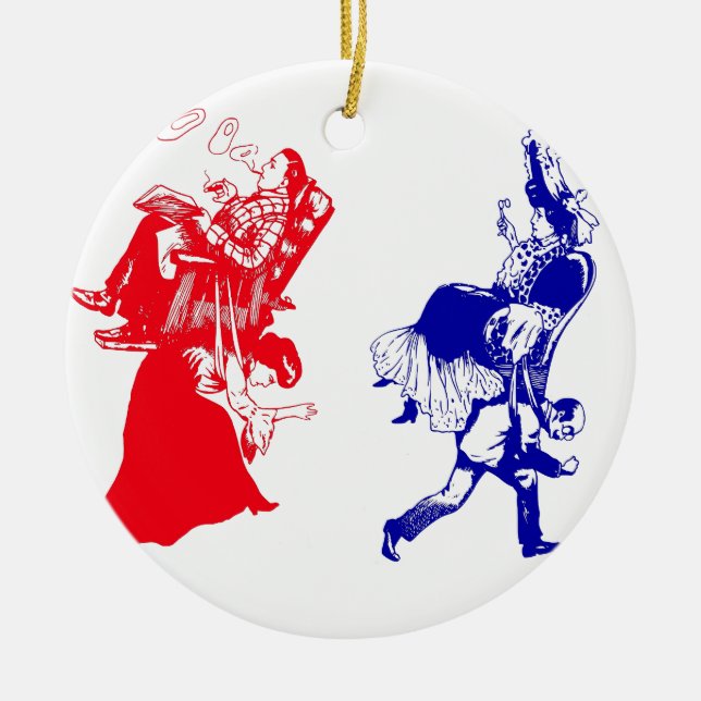 Ornamento De Cerâmica casamento vitorioso engraçado (Frente)