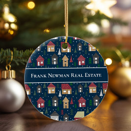 Ornamento De Cerâmica Casas de Imóveis Personalizadas Natal de Férias Az