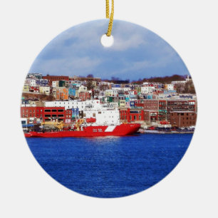 Ornamento De Cerâmica Casas de Jellybean em Ruas.