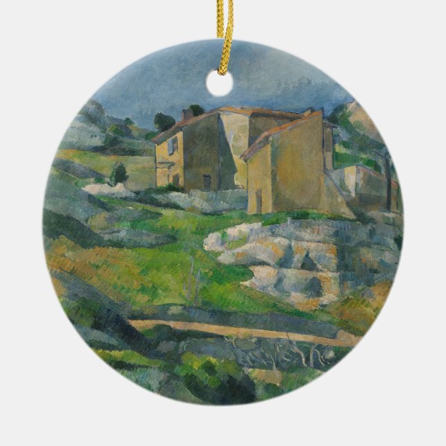 Ornamento De Cerâmica Casas de Paul Cezanne | no Provence: O Riaux V (Frente)
