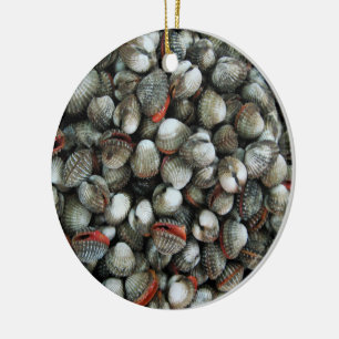Ornamento De Cerâmica Cascas de Cockle Sanguíneo