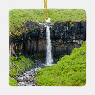 Ornamento De Cerâmica Cascata de Svartifoss em Skaftafall - Islândia