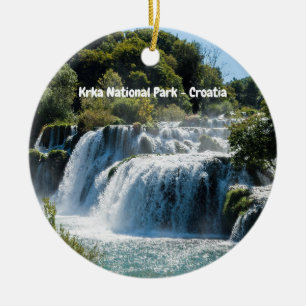 Ornamento De Cerâmica Cascata no Parque Nacional de Krka - Dalmácia, Cro