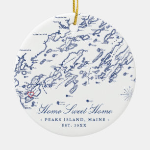 Ornamento De Cerâmica Casco Bay Maine Ornament - Home Sweet Home