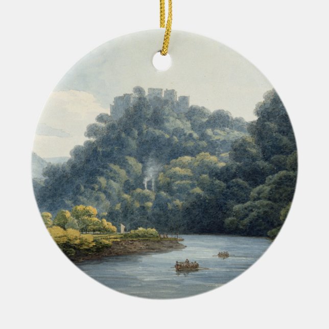 Ornamento De Cerâmica Castelo de Goodrich no Wye (w/c, caneta & tinta, (Frente)