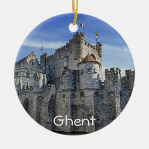 Ornamento De Cerâmica Castelo dos Condes em Gand