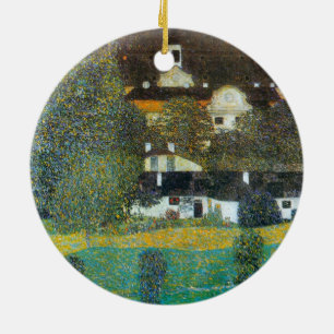 Ornamento De Cerâmica Castelo Kammer no Attersee II de Gustav Klimt