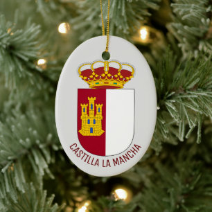 Ornamento De Cerâmica Castilla La Mancha casaco de armas - Espanha