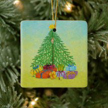 Cat and Mouse Christmas Holiday Card