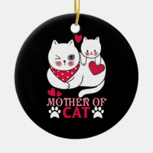Ornamento De Cerâmica Cat Lover Mãe Orgulhosa De Gato
