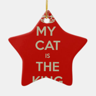 Ornamento De Cerâmica Cat Qoute