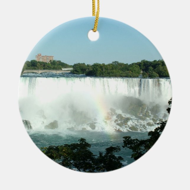 Ornamento De Cerâmica Cataratas do Niágara (Frente)