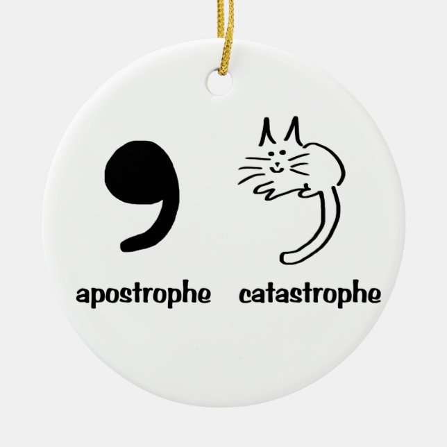 Ornamento De Cerâmica catástrofe da apóstrofe (Frente)