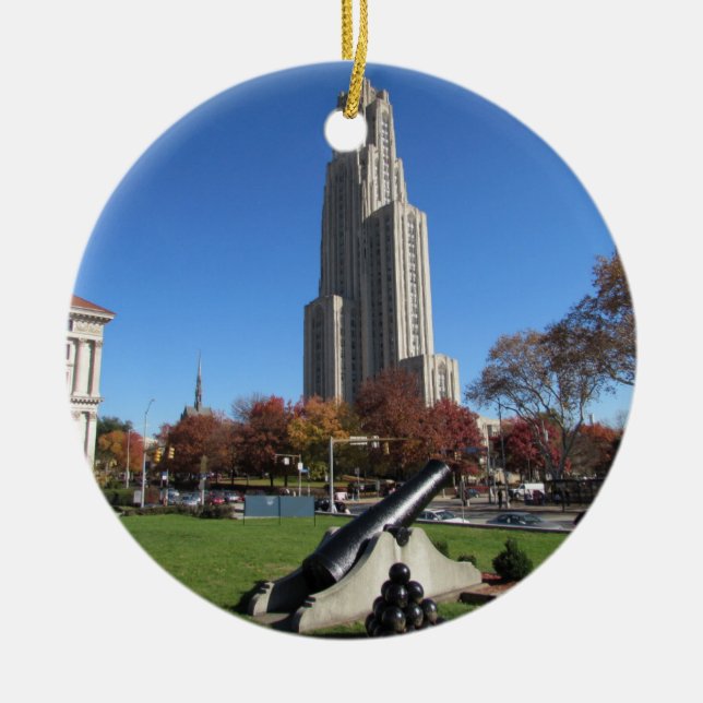 Ornamento De Cerâmica Catedral de aprender a universidade de Pittsburgh (Frente)