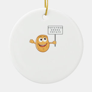 Ornamento De Cerâmica Categoria Batatas Gonna Potate (Batata Vegetal Pun