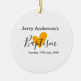 Ornamento De Cerâmica Catholic baptism kids modern simple QR minimal