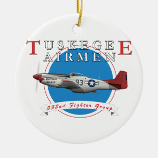 Ornamento De Cerâmica Caudas do vermelho de Tuskegee