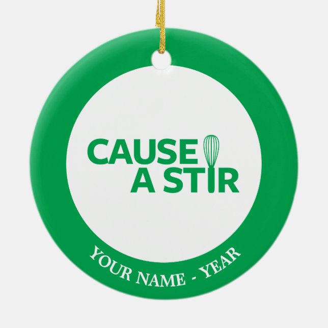 Ornamento De Cerâmica Cause um Stir (Traseira)