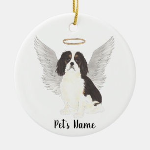 Ornamento De Cerâmica Cavaleiro King Charles Spaniel Tricolor Compaixão 