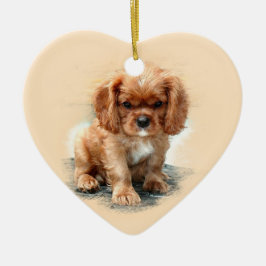 Ornamento De Cerâmica Cavalier King Charles Spaniel