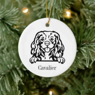 Ornamento De Cerâmica Cavalier King Charles Spaniel cachorro Pet Persona
