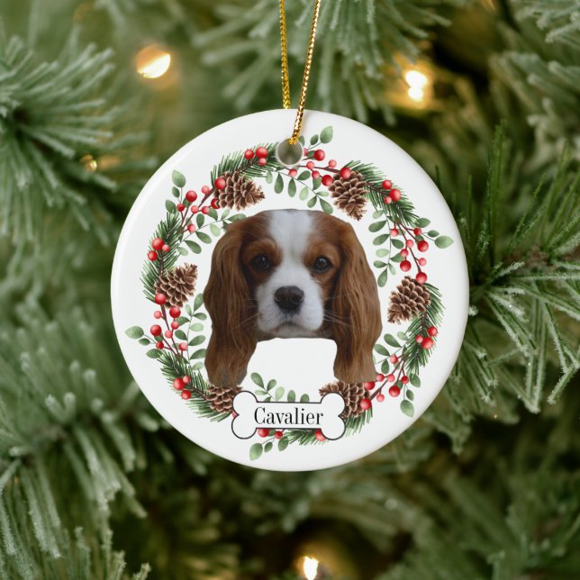 Ornamento De Cerâmica Cavalier King Charles Spaniel cão (Árvore)