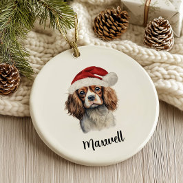 Ornamento De Cerâmica Cavalier King Charles Spaniel Cão Personalizado