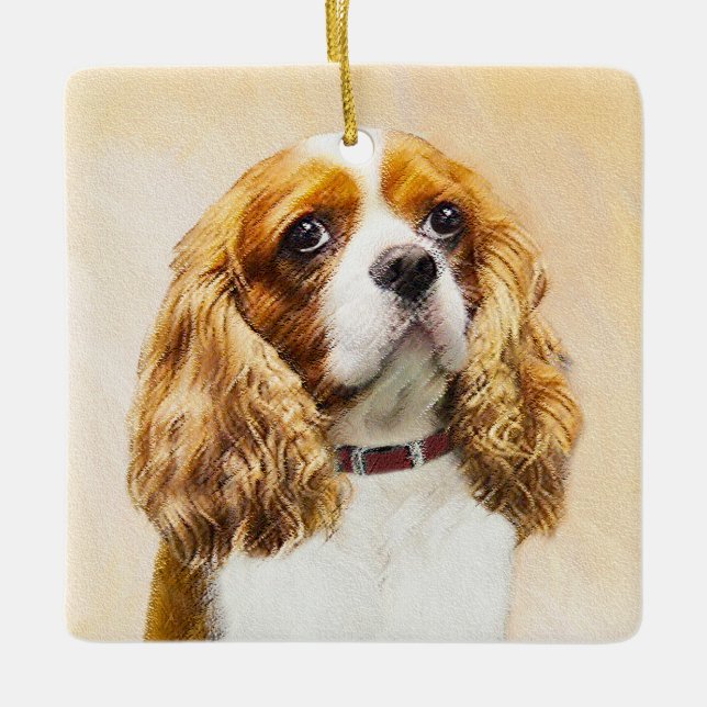 Ornamento De Cerâmica Cavalier King Charles Spaniel Original (Frente)