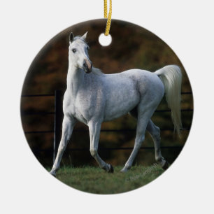 Ornamento De Cerâmica Cavalo árabe que funciona 1