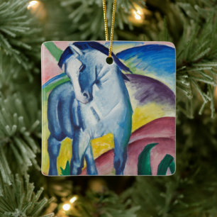 Ornamento De Cerâmica Cavalo Azul de Franz Marc, Vintage Fine Art