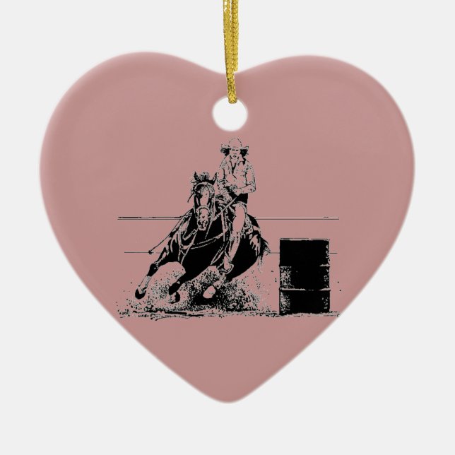 Ornamento De Cerâmica Cavalo de competência do tambor (Frente)