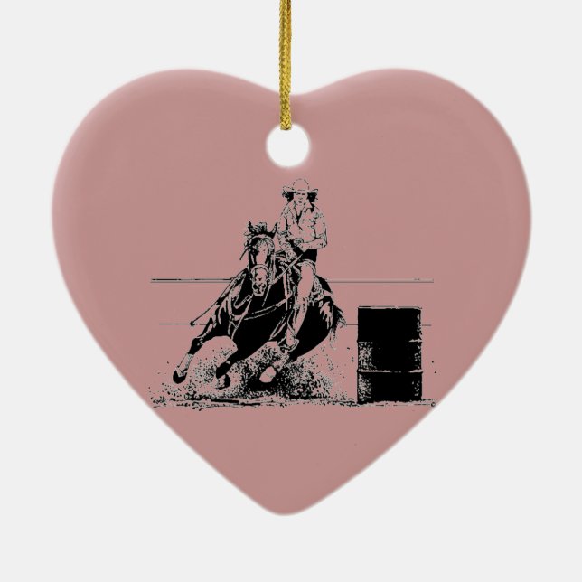 Ornamento De Cerâmica Cavalo de competência do tambor (Verso)