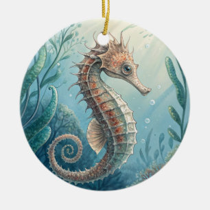 Ornamento De Cerâmica cavalo marinho