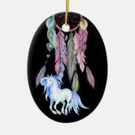 Ornamento De Cerâmica Cavalo Personalizado, Dreamcatcher, Sonhos e Desej