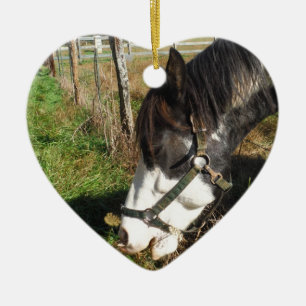 Ornamento De Cerâmica Cavalo Pintado, flor de rendas da Rainha Ann Comid