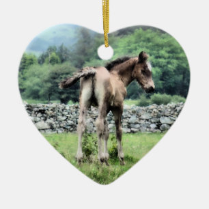 ORNAMENTO DE CERÂMICA CAVALOS