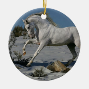 Ornamento De Cerâmica Cavalos da fantasia: Rei da neve