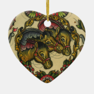 Ornamento De Cerâmica cavalos do circo