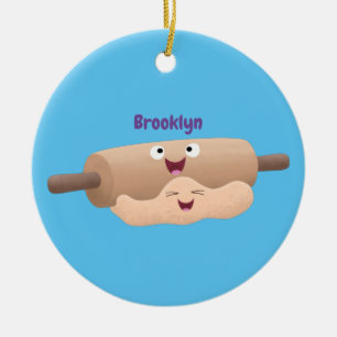 Ornamento De Cerâmica Cavilha rolante e cartoon para pastelaria