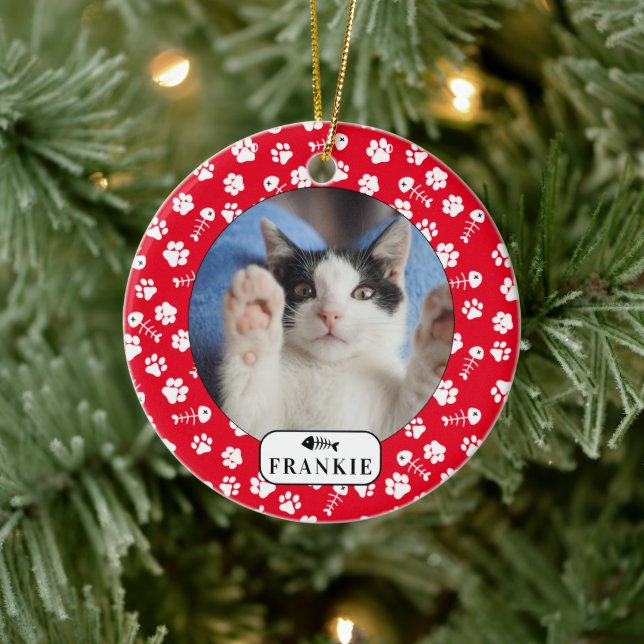 Ornamento De Cerâmica Ce de Foto Pet Personalizada para Peixes de Gato e (Árvore)