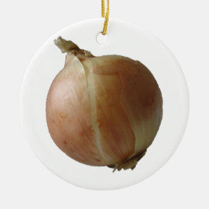 Ornamento De Cerâmica Cebola amarela