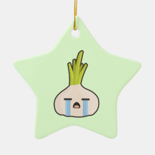Ornamento De Cerâmica Cebola de Kawaii