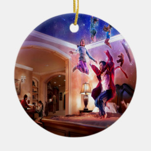 Ornamento De Cerâmica Celebração abstrata de Peter Pan da fantasia