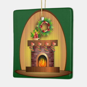 Ornamento De Cerâmica Celebração de Natal