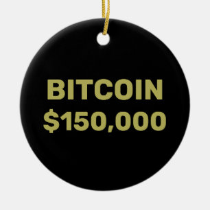 Ornamento De Cerâmica Celebração do Bitcoin 150000