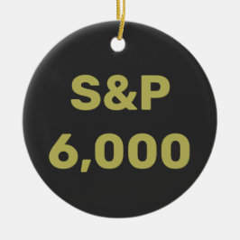 Ornamento De Cerâmica Celebração do Índice de Bolsas de Nível S&P 6.000