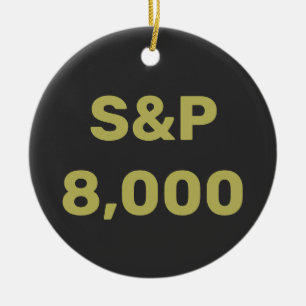 Ornamento De Cerâmica Celebração do Índice de Mercado de Ações S&P 8.000